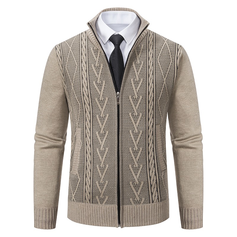 Mens Cashmere Padded Knitted Sweater Coat Mens Cashmere Padded Knitted Sweater Coat