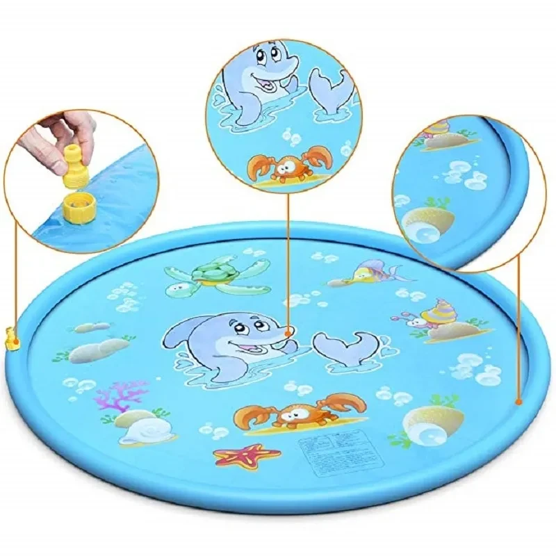 Durable Children's Water Spray Pool Mat Splash Sprinkle Play Pad Mat