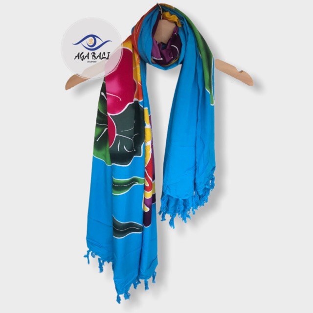 Bali Beach Cloth First Quality Cloth Painting Flowers MST 1