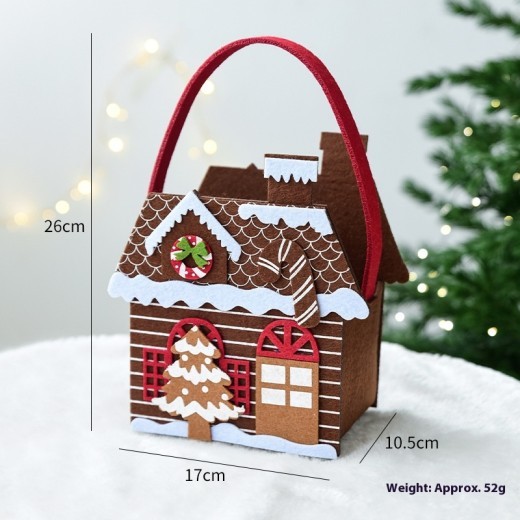Christmas Felt House Handbag Christmas Gift Bag
