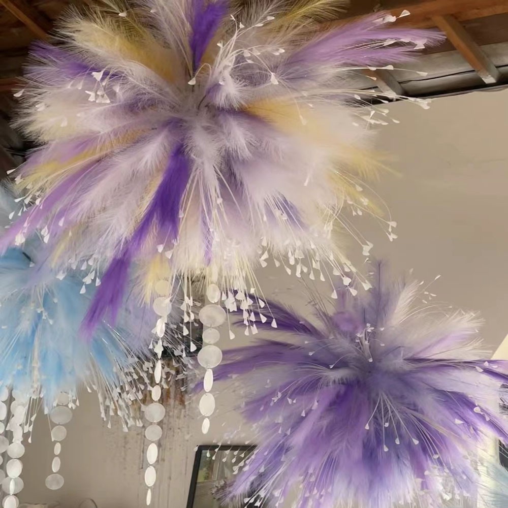 Reed Pampas Grass Decoration for Valentine's Day, New Year, and Wedding Feather Pampas Grass, Flower Arrangement