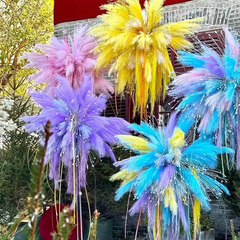 Reed Pampas Grass Decoration for Valentine's Day, New Year, and Wedding Feather Pampas Grass, Flower Arrangement
