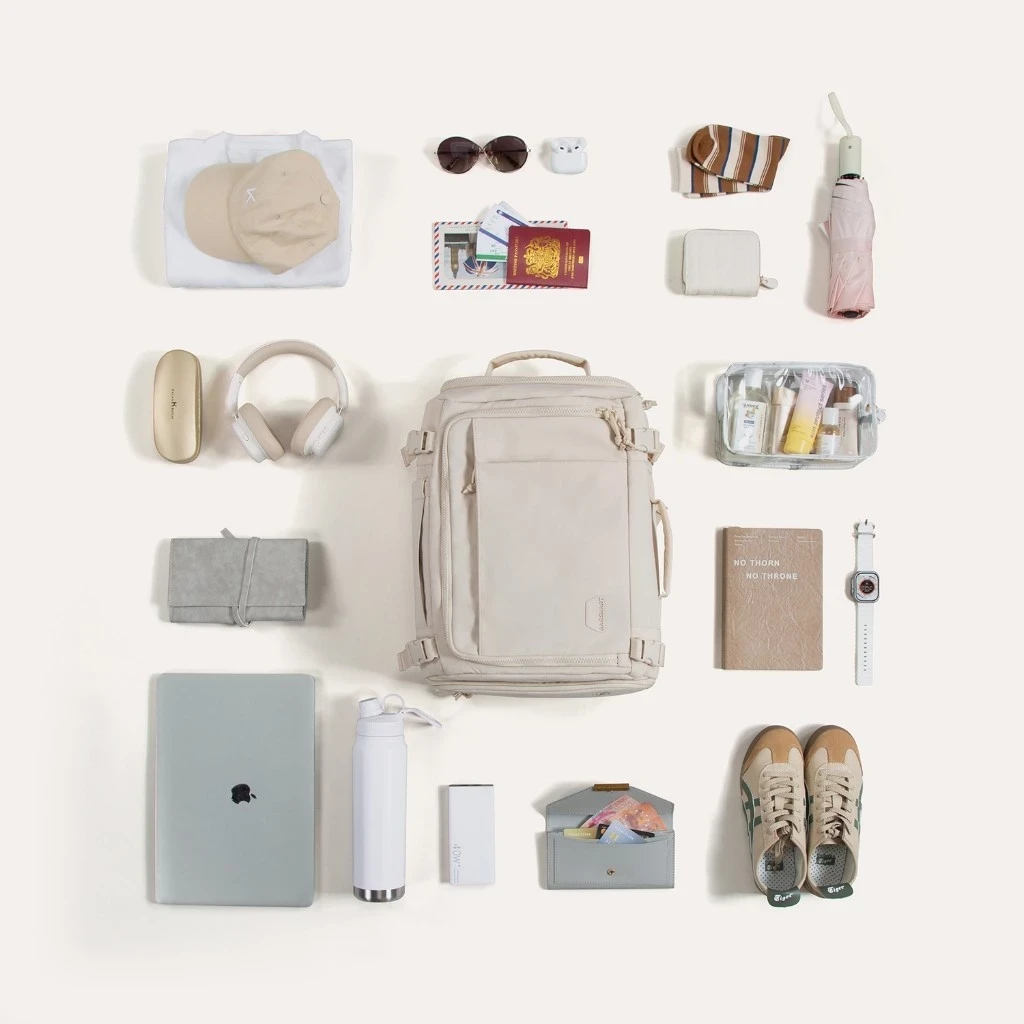 BAGSMART Travel Backpack Tas 15.6Inch Laptop 28L Waterproof Carry On Daypack Travel Duffel Bag