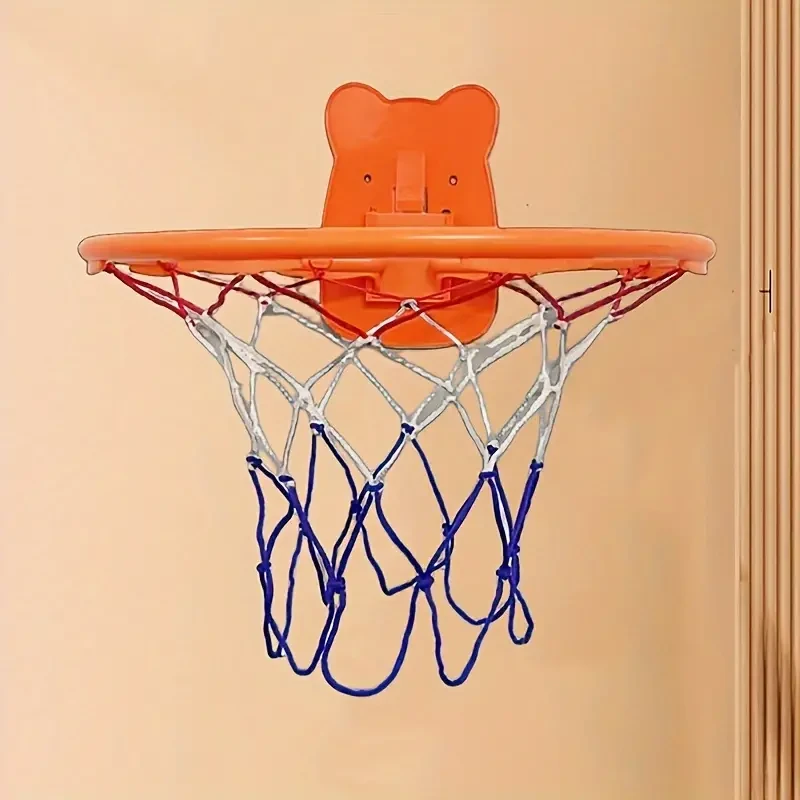 Silent Indoor Basketball Hoop Set - Foldable, Large 34.04cm Rim, Orange Sports Equipment