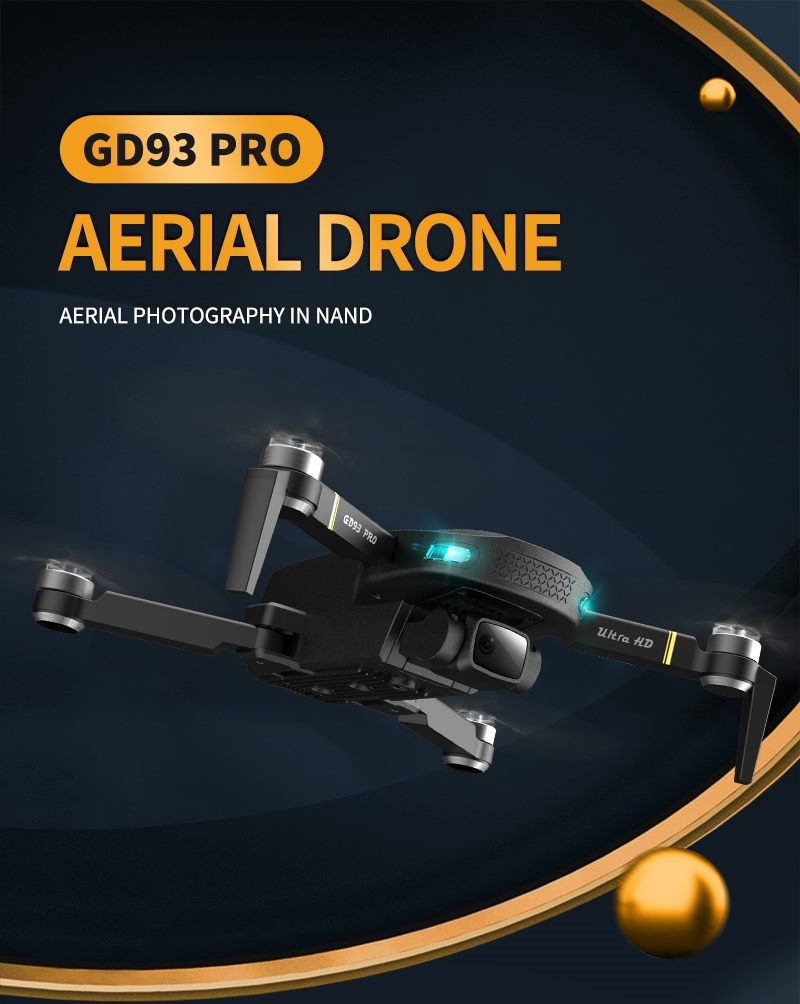 Drone, GD93 Pro 6K Professional Dual Camera, GPS, 5G WIFI, Foldable Drone