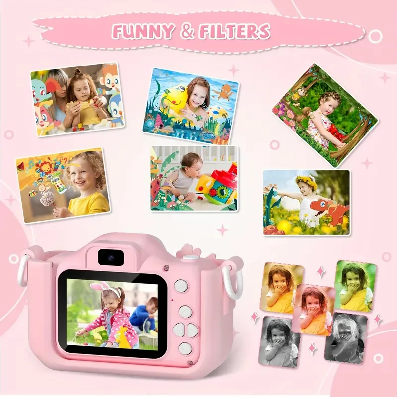 Kids Toy Unicorn HD Camera, Suitable For 3-12 Years Old, Kids, Boys And Girls, Selfie Camera For Kids, Christmas, Halloween, Thanksgiving And Birthday Gifts