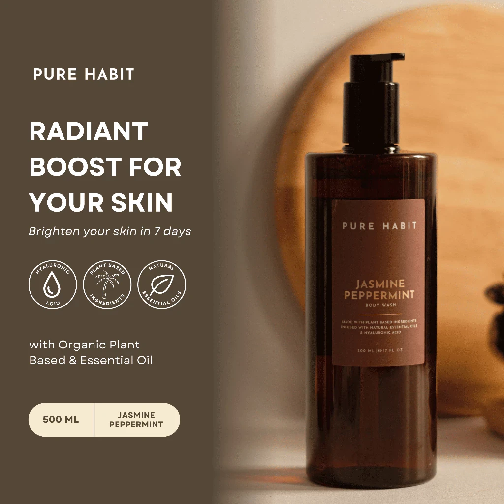 PUREHABIT Jasmine Peppermint Natural Body Wash