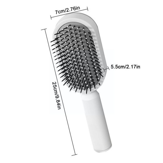 Self Cleaning Hair Brush For Women Massage Scalp Promote Blood Circulation Anti Hair Loss 3D Hair Growth Comb Hairbrush Self-Cleaning Hair Brush 3D Air Cushion Massager Brush Airbag Massage Comb B