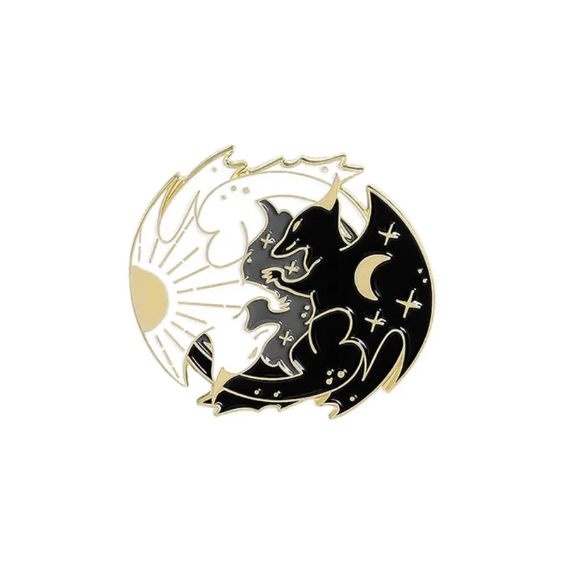 Embracing Gossip Illustration Creative Brooch Small Animal Badge