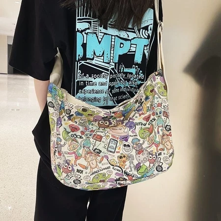 Women's Large Pattern Canvas Bag