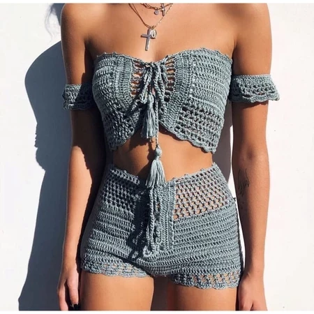 Knitted material summer model set