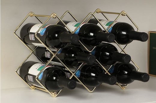 Removable Creative Metal Honeycomb Red Wine Frame Tieyi Wine Frame Hotel Home Soft Decoration Wine Cabinet Arrangements