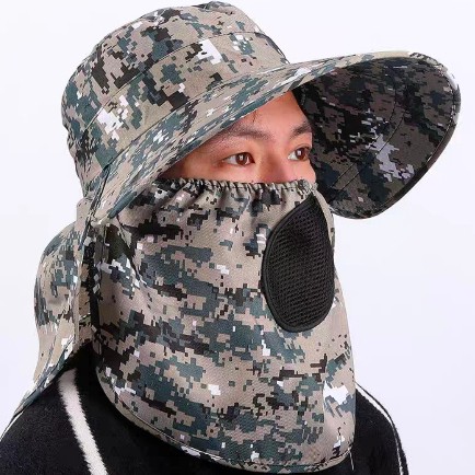 Foldable Visor Mountain Hat Anti UV Sun Wide Cap Beach Cap Outdoor Round Rimba Fishing Cap