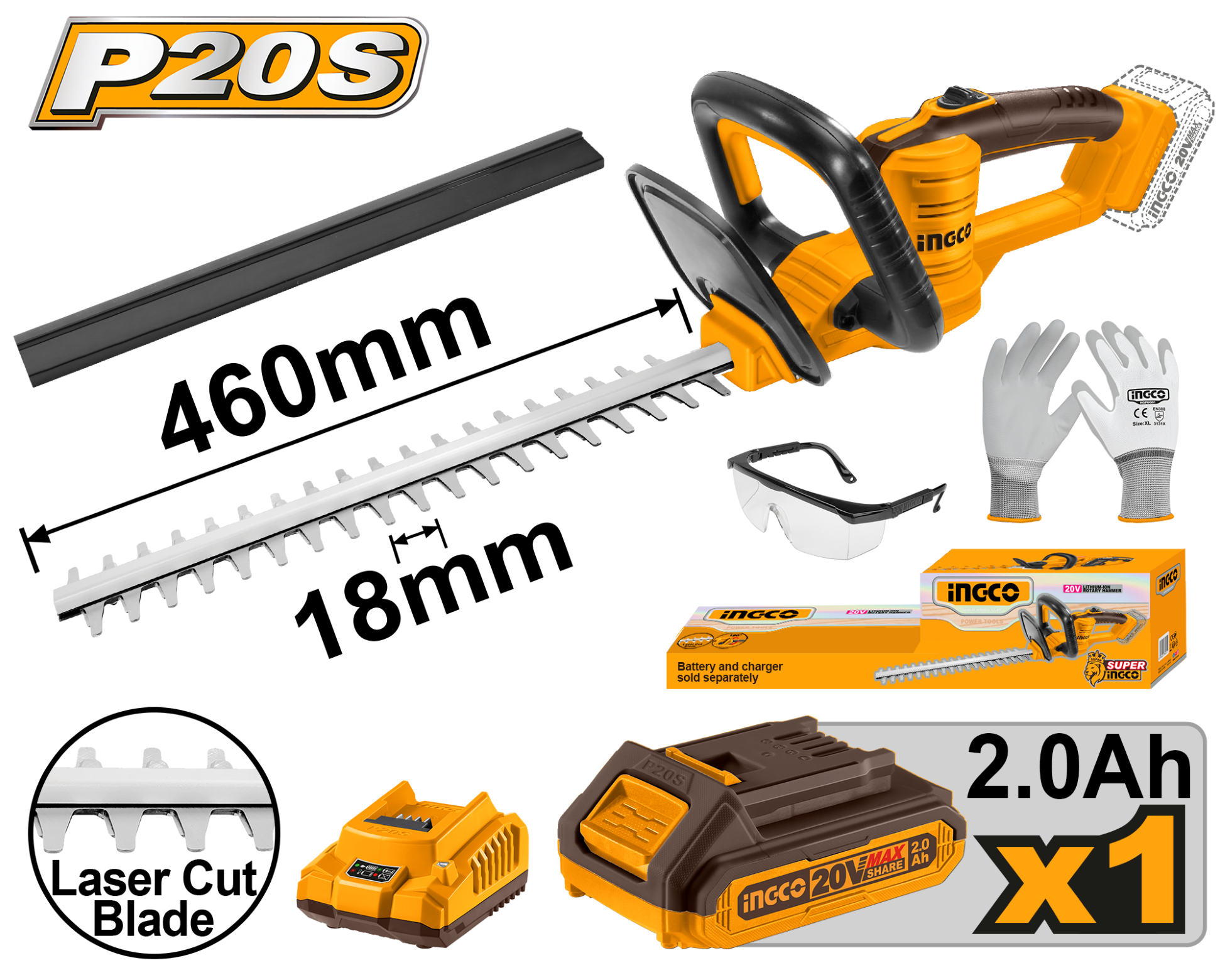 Hedge Trimmer Cordless 20V