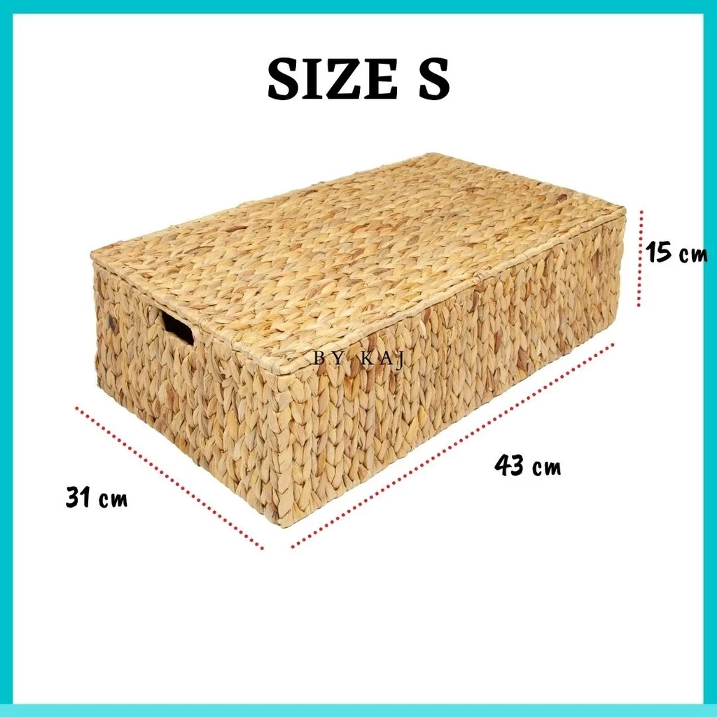 Multifunction Storage Box with Water Hyacinth Cover