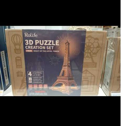Building Toys Rokr ROBOTIME Roklife Eiffel Tower Puzzle 3D Wooden Kids Toys