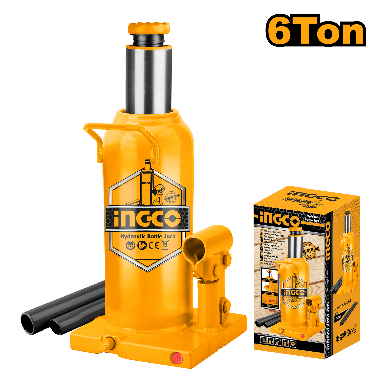 Hydraulic bottle jack 6TONS