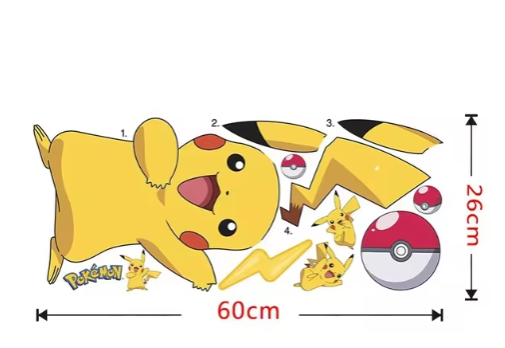 60x26cm Pokemon Anime Figure