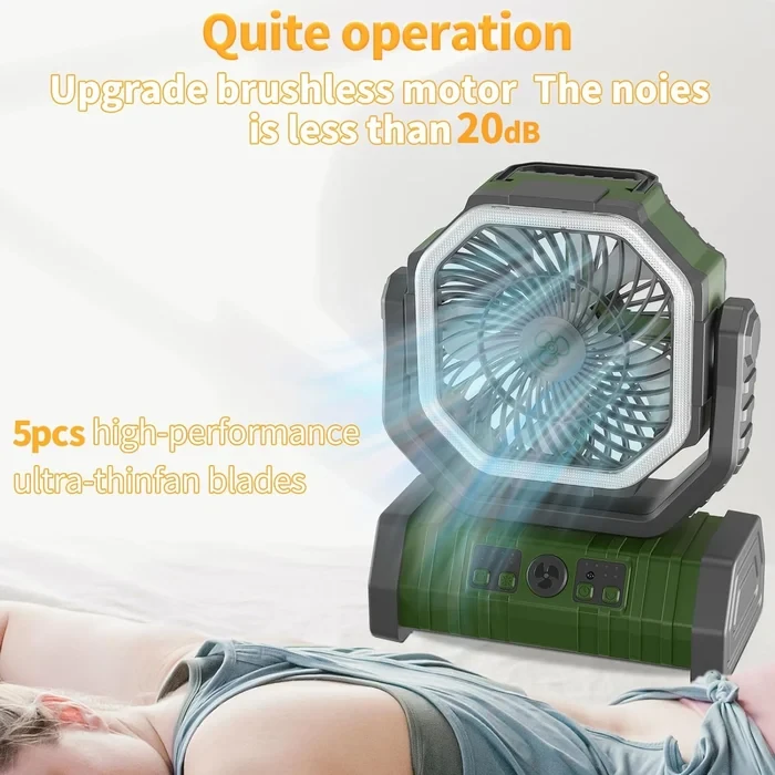 Portable Camping Fan Rechargeable