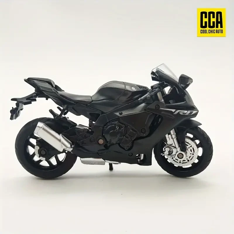 1:18 Motorcycle Black Pullable Exquisite Car Model Collection Ornament Model
