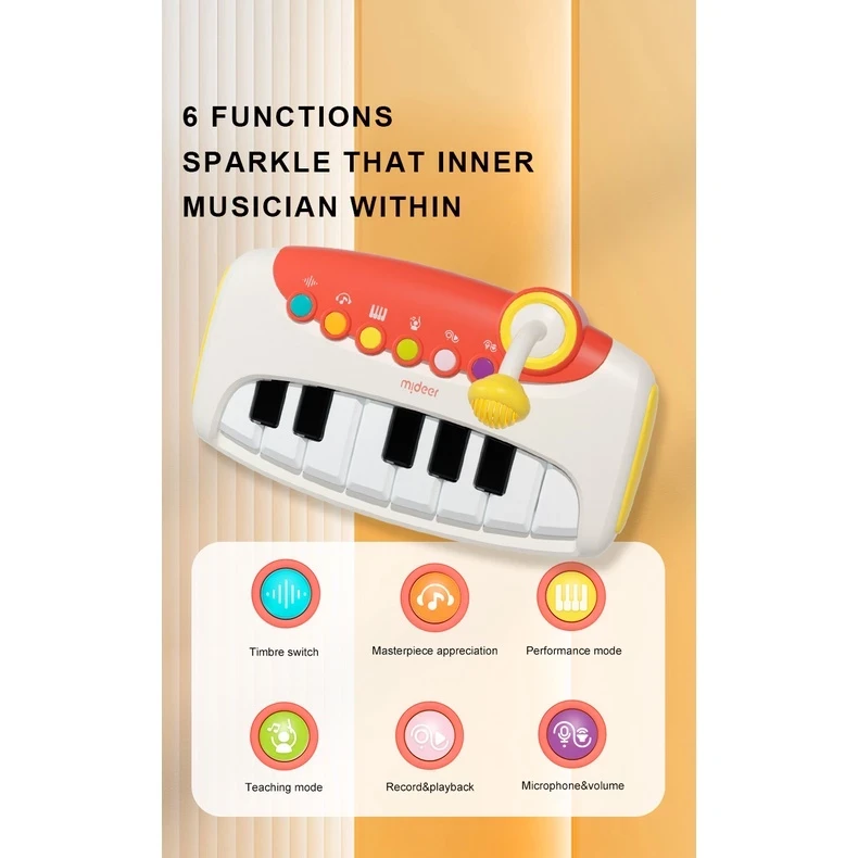 Mideer 6 in 1 Electronic Keyboard Toy Educational Toys for Children