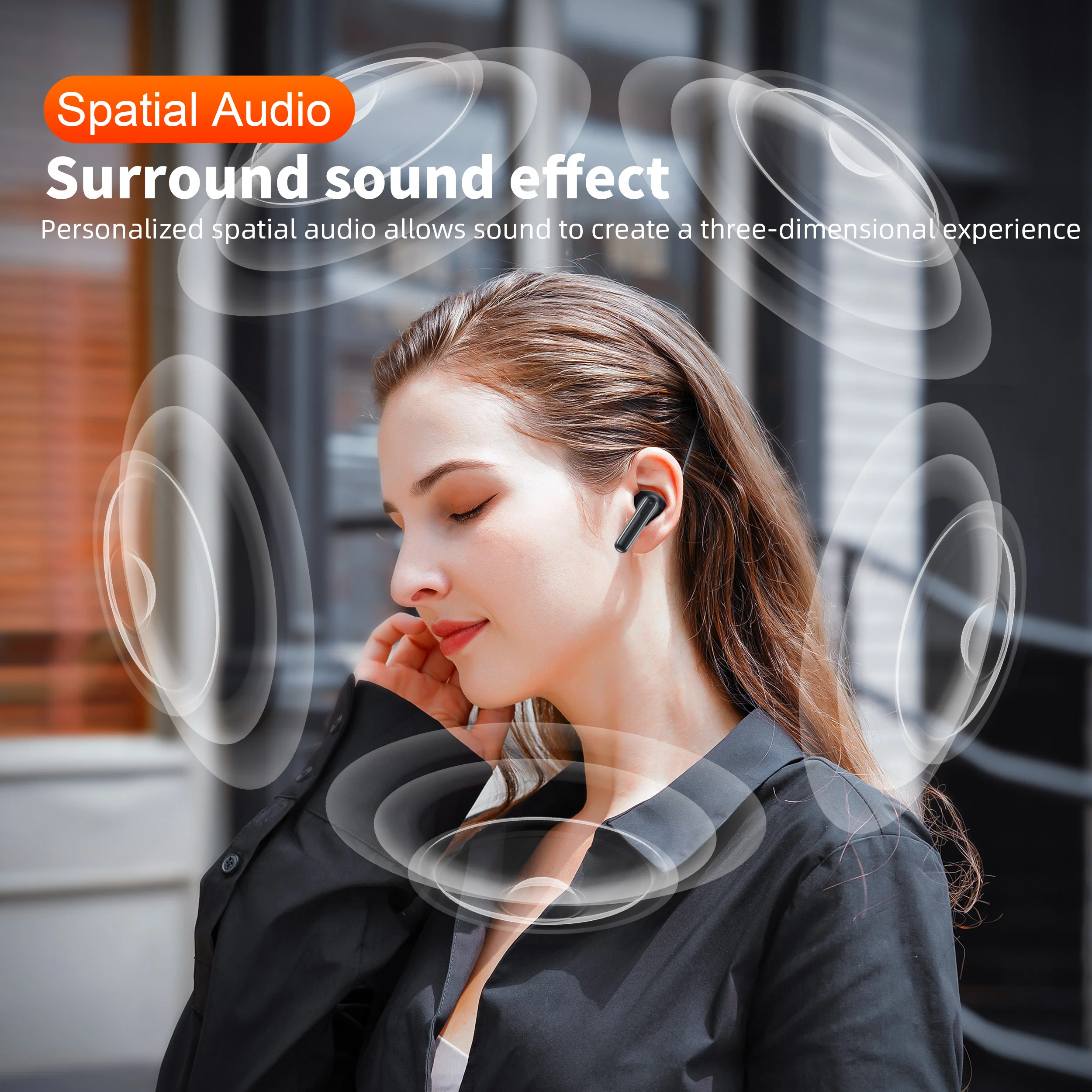 QERE E50 Wireless Headphones - TWS Bluetooth 5.3 Earphones