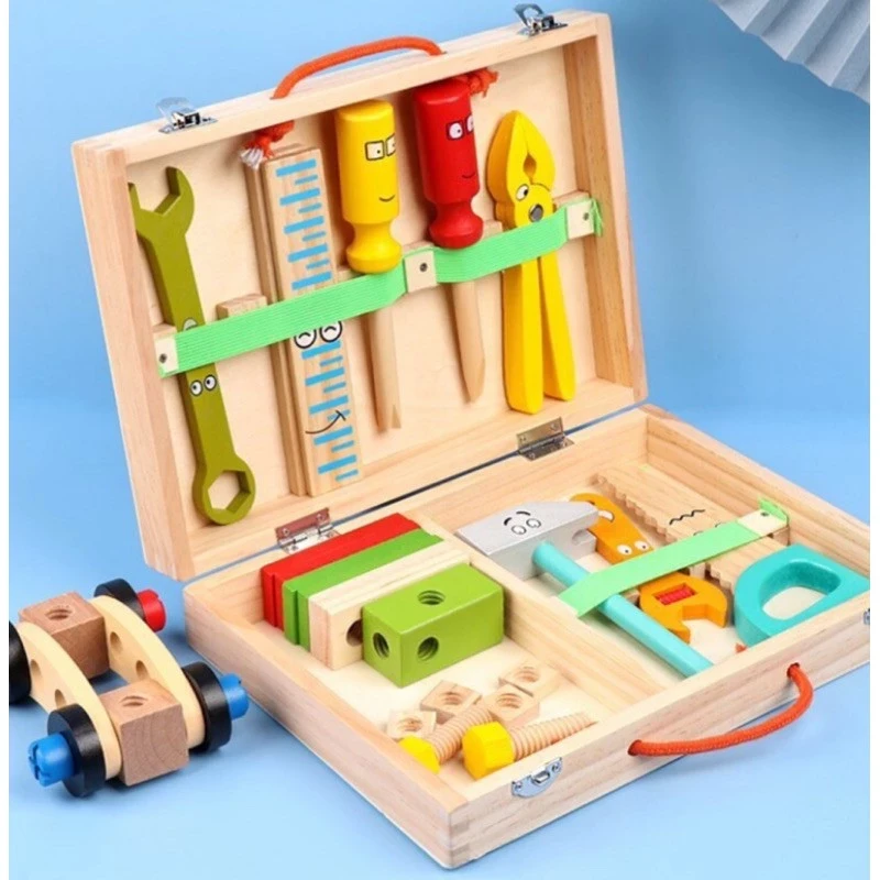 Simulation Wooden Toolset Contents 34 Pcs Educational Toys for Children Cheapest Premium Quality Wooden Architects