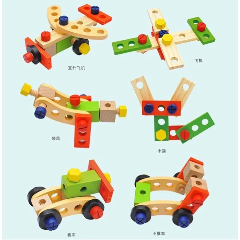 Simulation Wooden Toolset Contents 34 Pcs Educational Toys for Children Cheapest Premium Quality Wooden Architects
