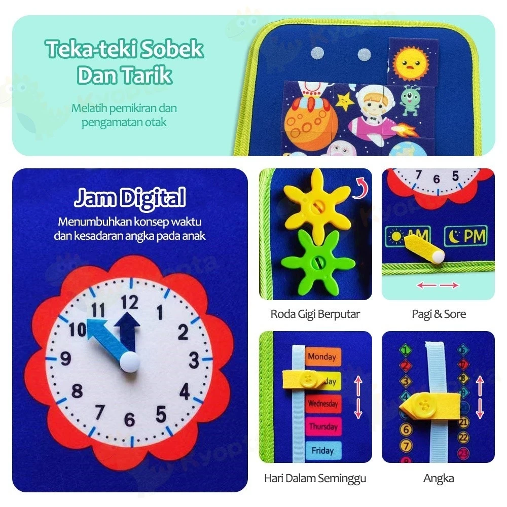 Montessori Toys Busy Board For Children's Sensory Development educational toys for children Activity Book