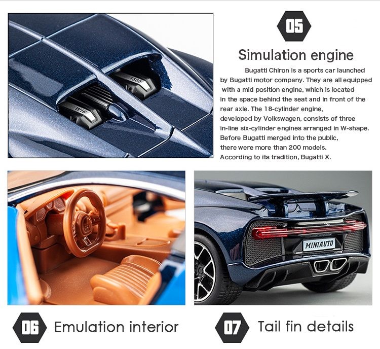 Die Cast Car, BUGATTI Model, 1:32.
