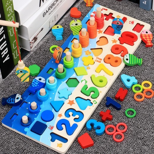 Children'S Toys, Puzzles, Puzzles, Baby Numbers, Early Education, Intellectual Development, Wooden 1 Toddler Boys