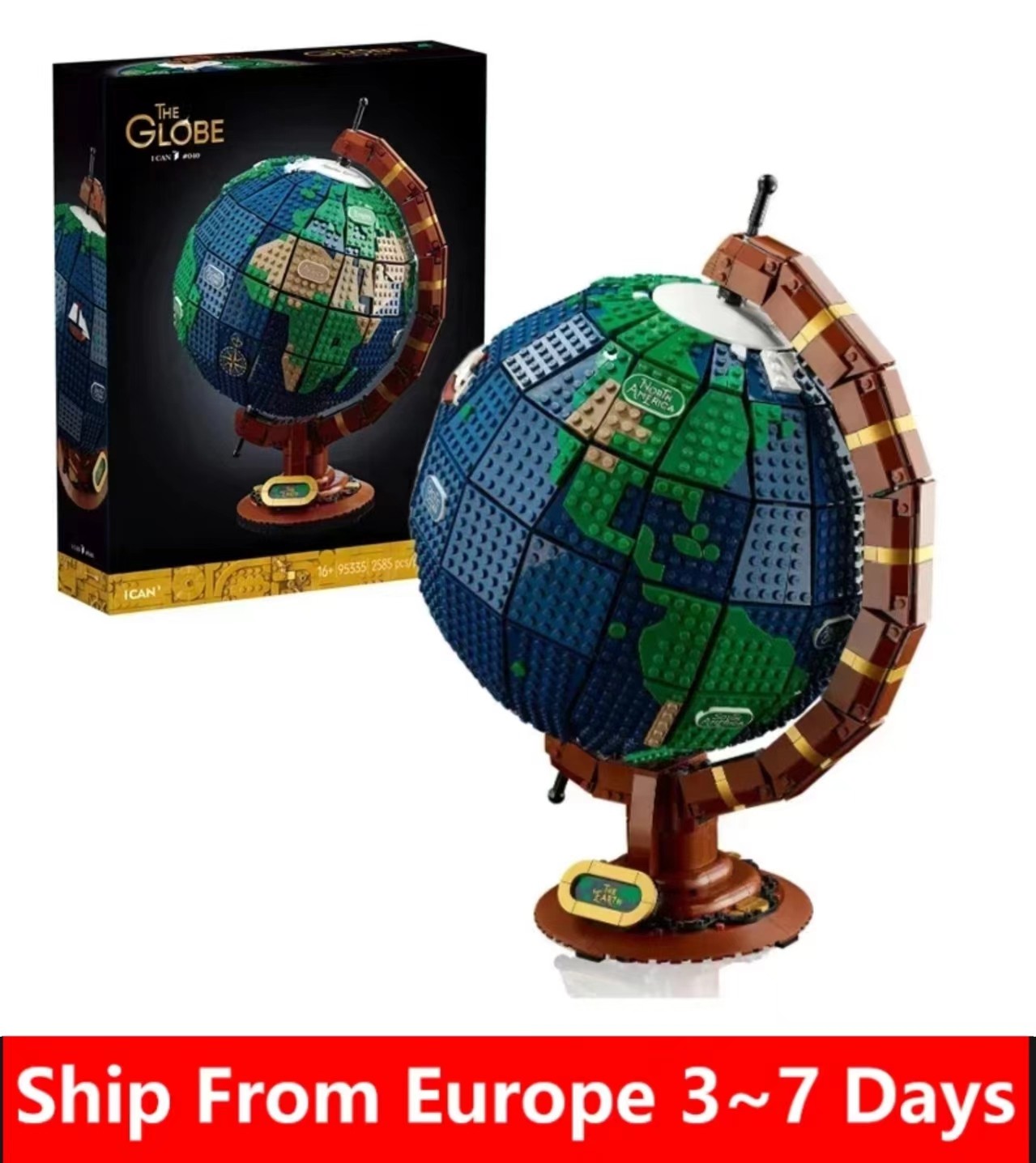 95335 2022 Expert MOC Bricks 2585PCS Earth Globe Modular Building Blocks