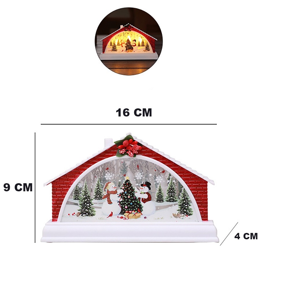 Christmas Display Christmas Village Warm White Lights Gift Christmas Home Decoration Ornaments
