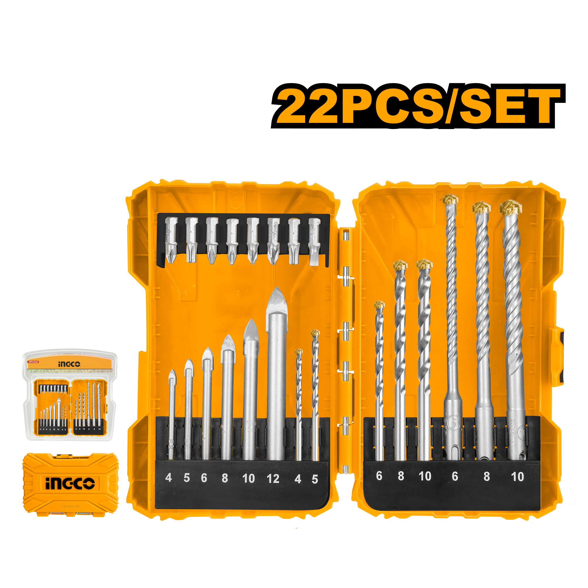 Drill bits and screwdriver bits set 22Pcs