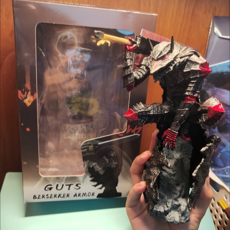 25cm Berserk Guts Action Figure Berserker Armor Black Swordsman Model