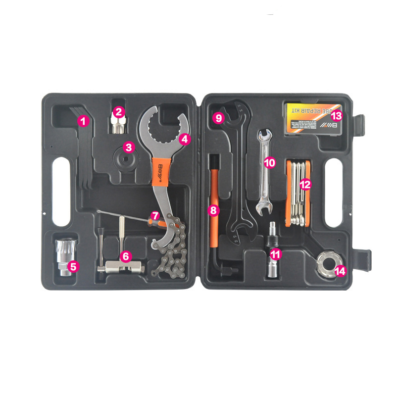 Mountain Bike Tool Set Combination Bike Toolbox Loading, Repairing, Repairing Portable