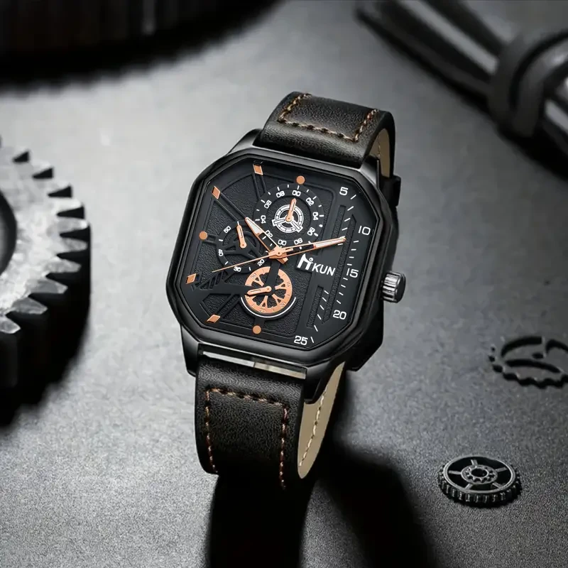 Men's three-piece quartz watch gift box set + eyes + perfume, light luxury and fashionable high-end business, suitable for gifts, birthday gifts, and daily wear