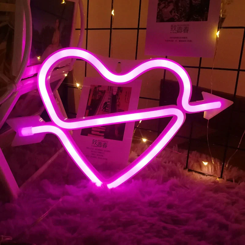 Cupid's Heart LED Neon