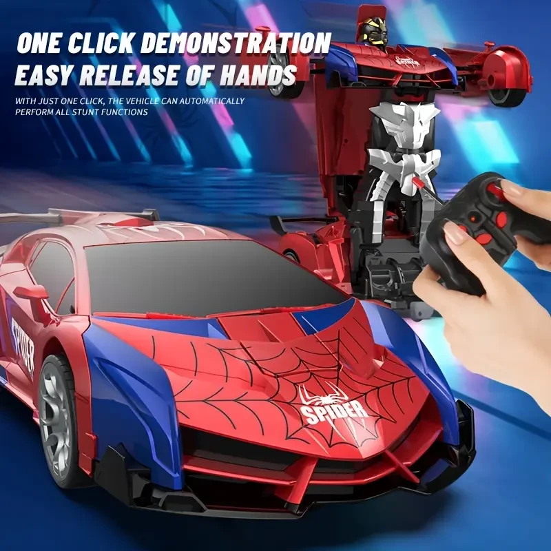 Kong Robot Racing Car Toy - Remote Control, Rechargeable Battery, Red PP Material - Ideal for Holiday season, Autumn Festival, Thanksgiving & Birthday Gifts