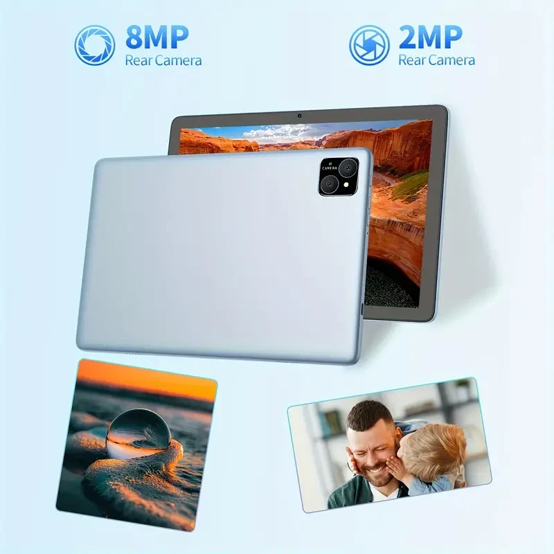 1pc PRITOM Tab 12 2-in-1 Convertible Tablet, 25.65cm Android 14, 128GB ROM + 8GB RAM (4GB+4GB Expandable), 8MP Dual Camera, Octa-Core Processor, 8000mAh Battery, 1280x800 IPS Display, with Keyboard, Mouse, Touch Pen, Protective Case, Stereo Speakers, Wi-F