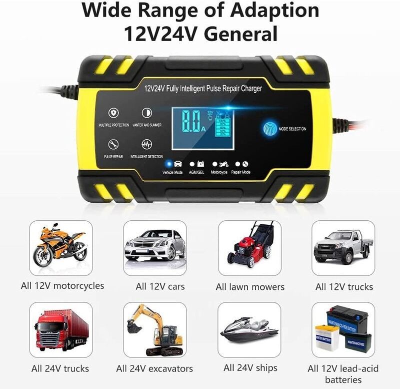 Car Battery Charger Pulse Repair 12V 24V