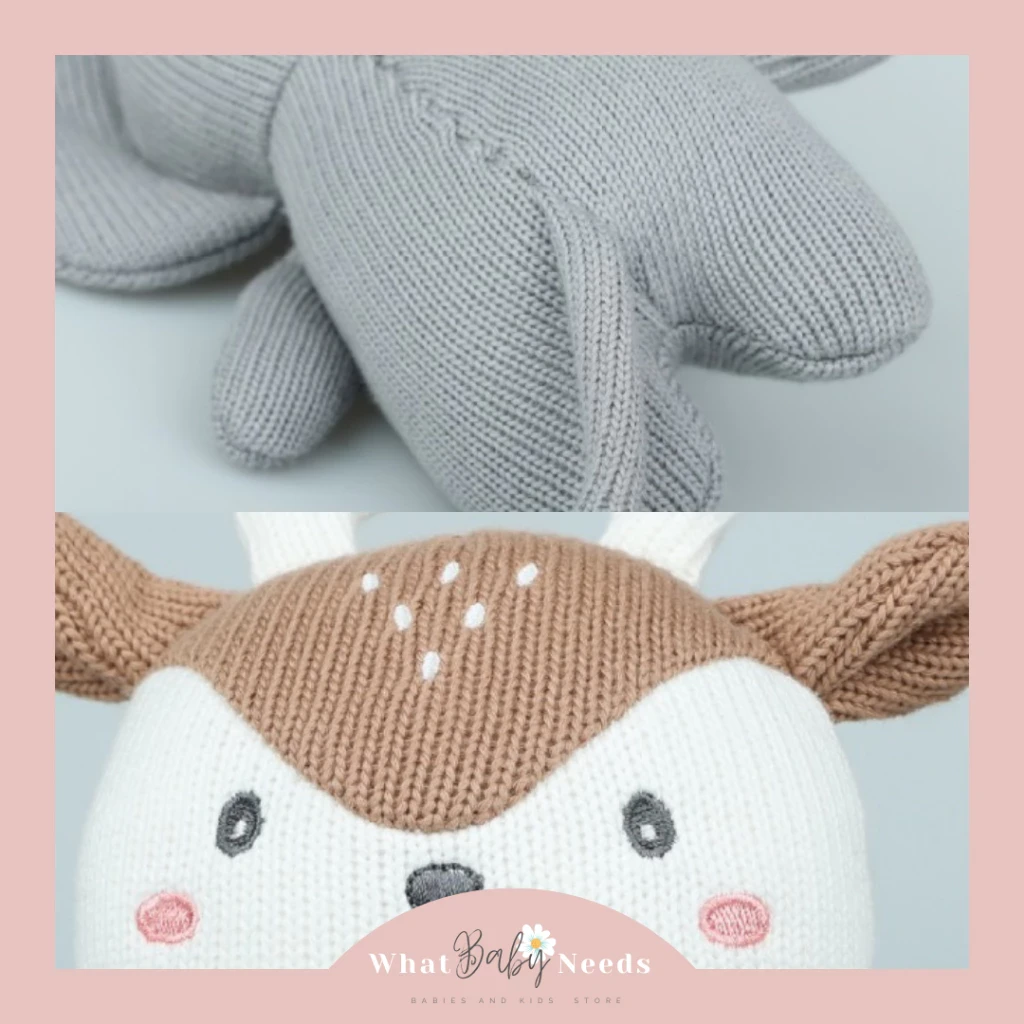 Caitlyn Baby Doll / Animal Knitted Doll / Cute Child Doll / Elephant Deer Rabbit Doll / New Born Bunny Doll