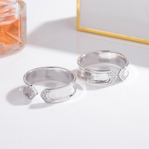 S925 Sterling Silver Trendy Double Pointed Ring