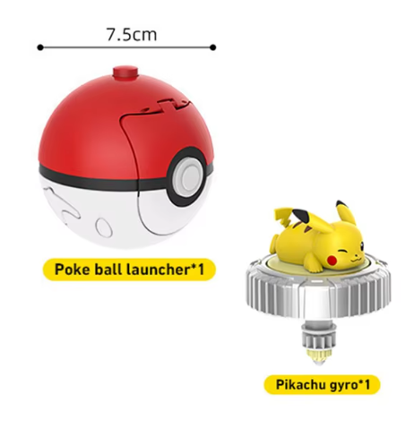 LDCX Toy Pokemon Figure Battle Spinning Top Pikachu Pokeball Charmander Squirtle Eevee Interactive Pvp Game Kids Birthday Gifts
