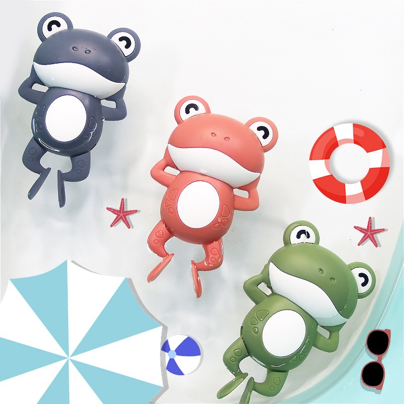 Cute Frogs Clockwork Baby Bath Toys