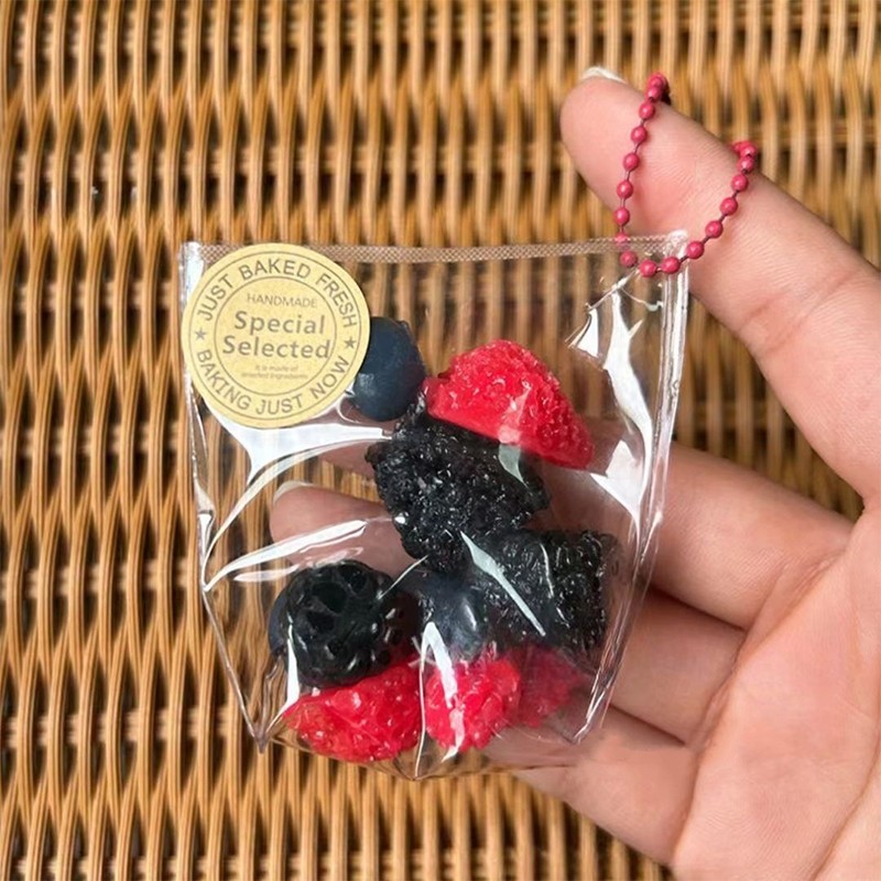 Kawaii Squishies Mochi Decompression Simulation Fruit Toys - Antistress Squeeze Keychain for Kids Party