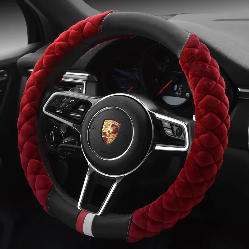Plush Footprint Steering Wheel Cover – 38cm