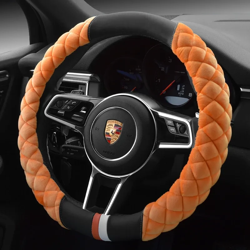 Plush Footprint Steering Wheel Cover – 38cm