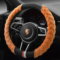 Plush Footprint Steering Wheel Cover – 38cm