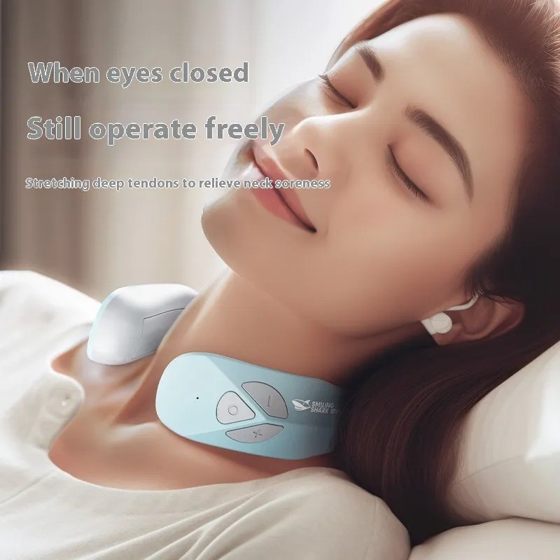 Electric Neck Massager with EMS Pulse and Heating Function